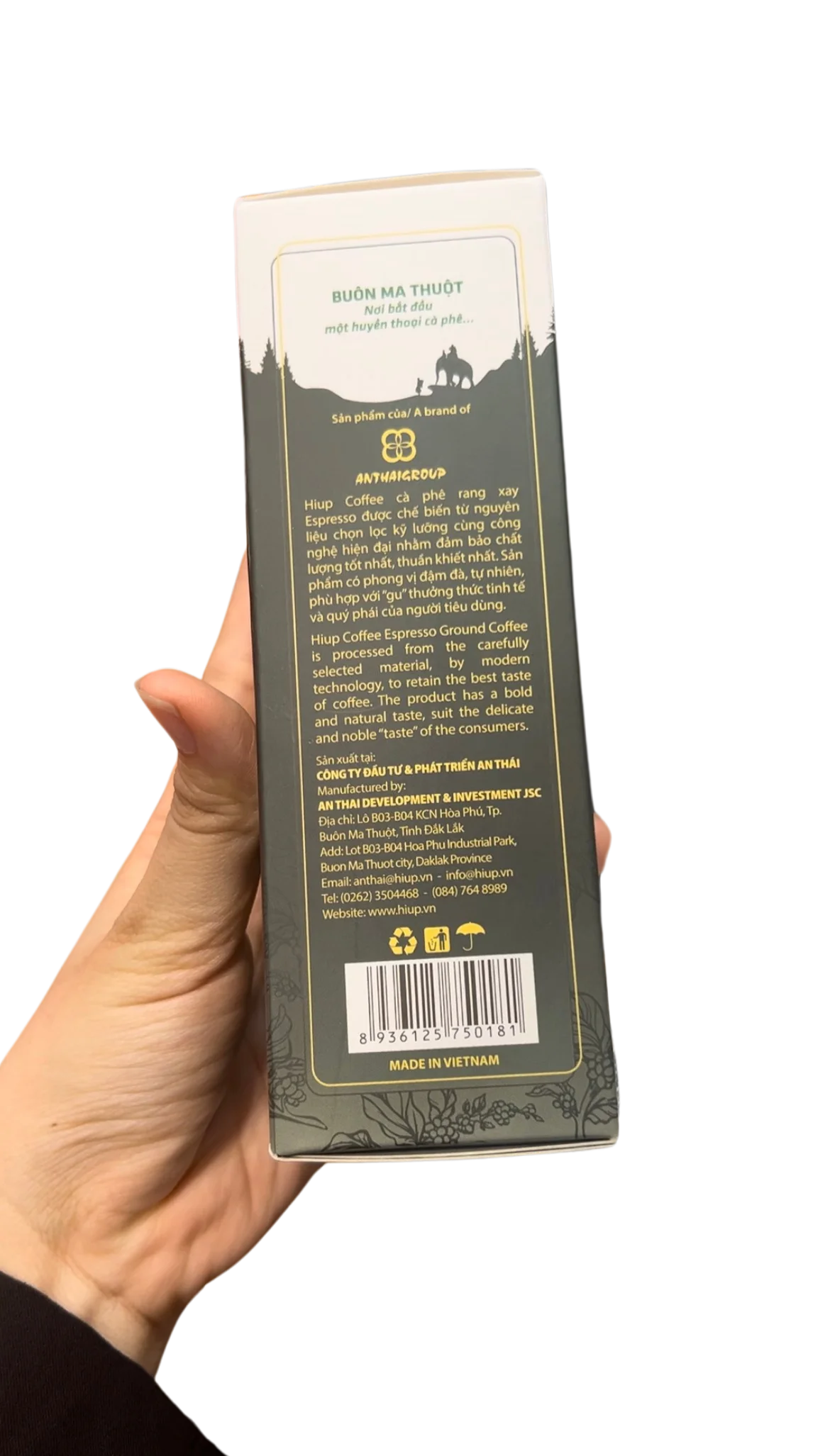 Premium Ground coffee 250gr/box Arabica & Robusta Blend for Espresso smooth and delicate taste but still bold and strong finish