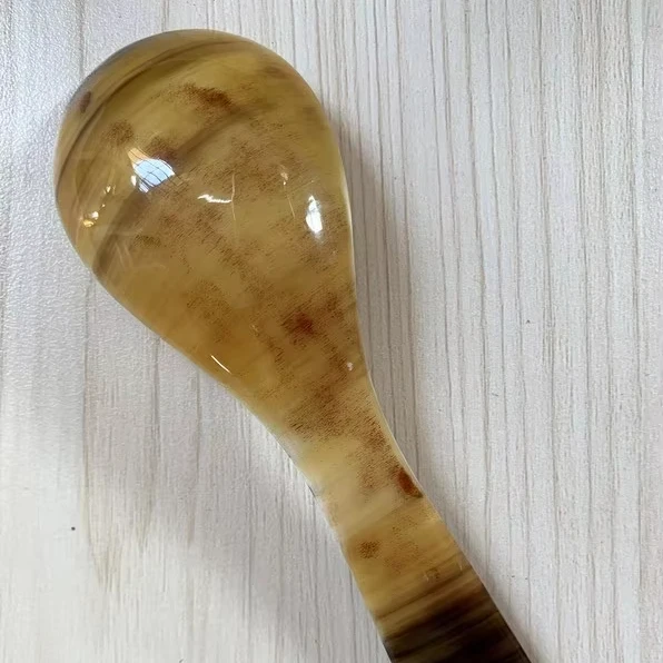 Elegant Sophisticated Flatware Buffalo and Cow Horn Spoons Biodegradable Compostable Tableware for Dessert and Coffee Sets