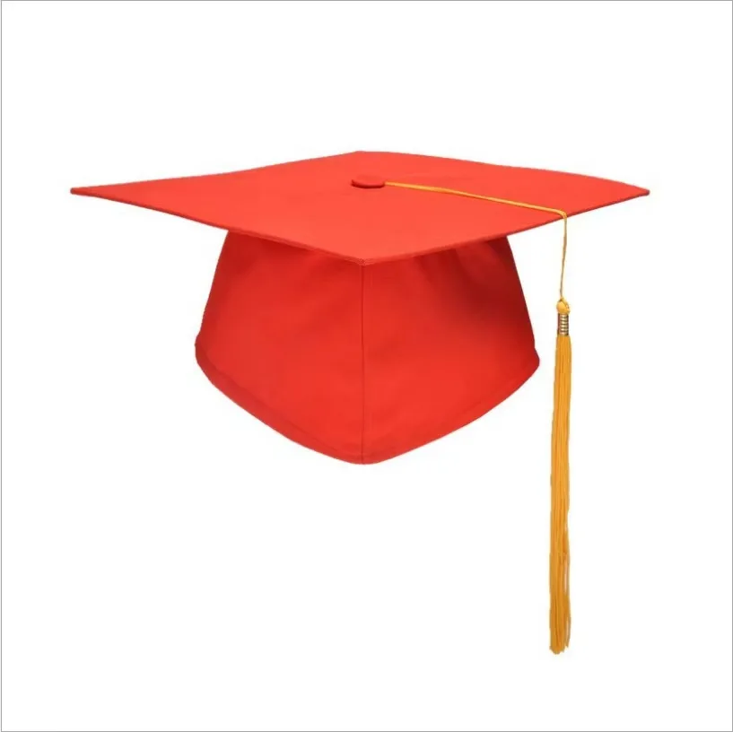 New High Quality Adult Bachelor Postgraduate Master University Academic Mortar Board Graduation Cap with Tassels Doctor Hat