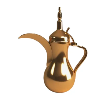 Best Selling Handmade Tea & Espresso Supplies Glossy Polished Arabic Dallah Kitchenware Tea and Coffee Pot