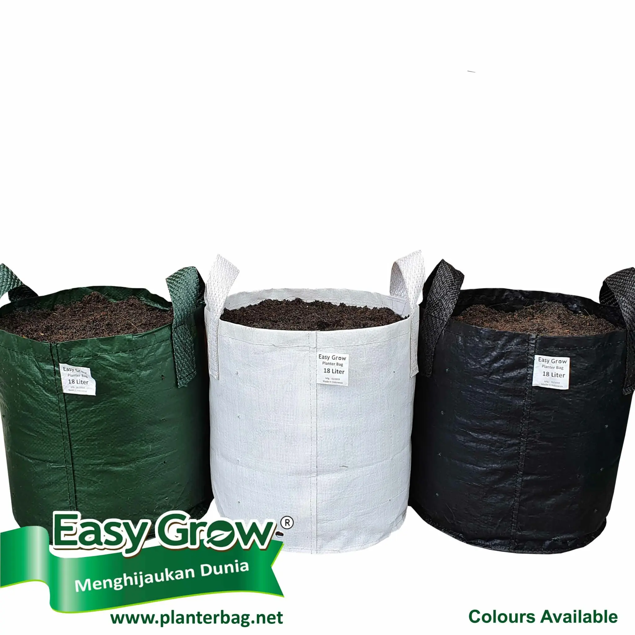 Planter Bag Easy Grow with Handles Plastic UV Protection 11 15 18 20 25 30 35 45Liter All Size Green Black White Customized Logo