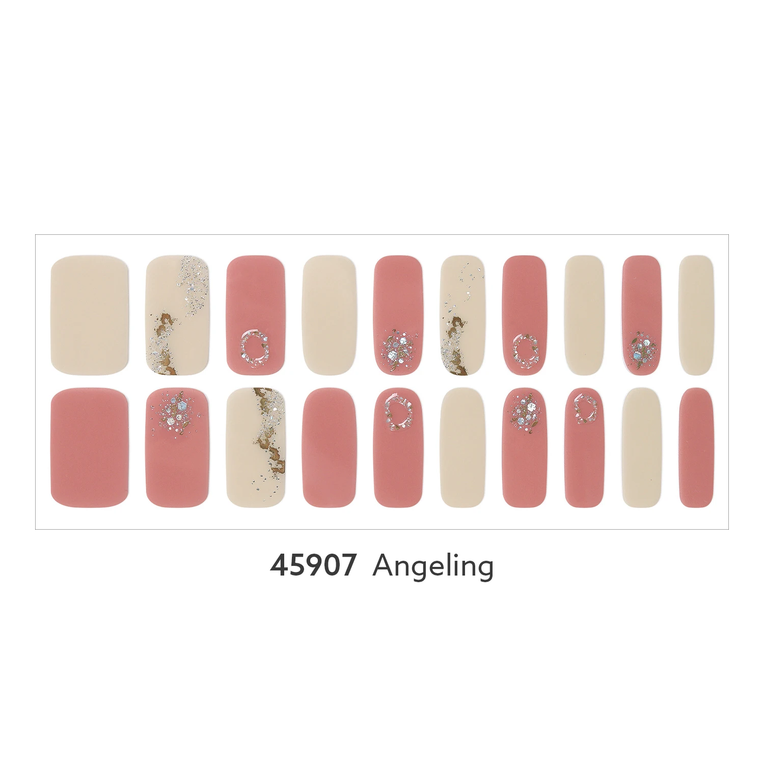 ShineB Gel Nail Strips #45907 Angeling Best selling Nail wraps and easy Glam nail stickers Salon High Quality made in korea