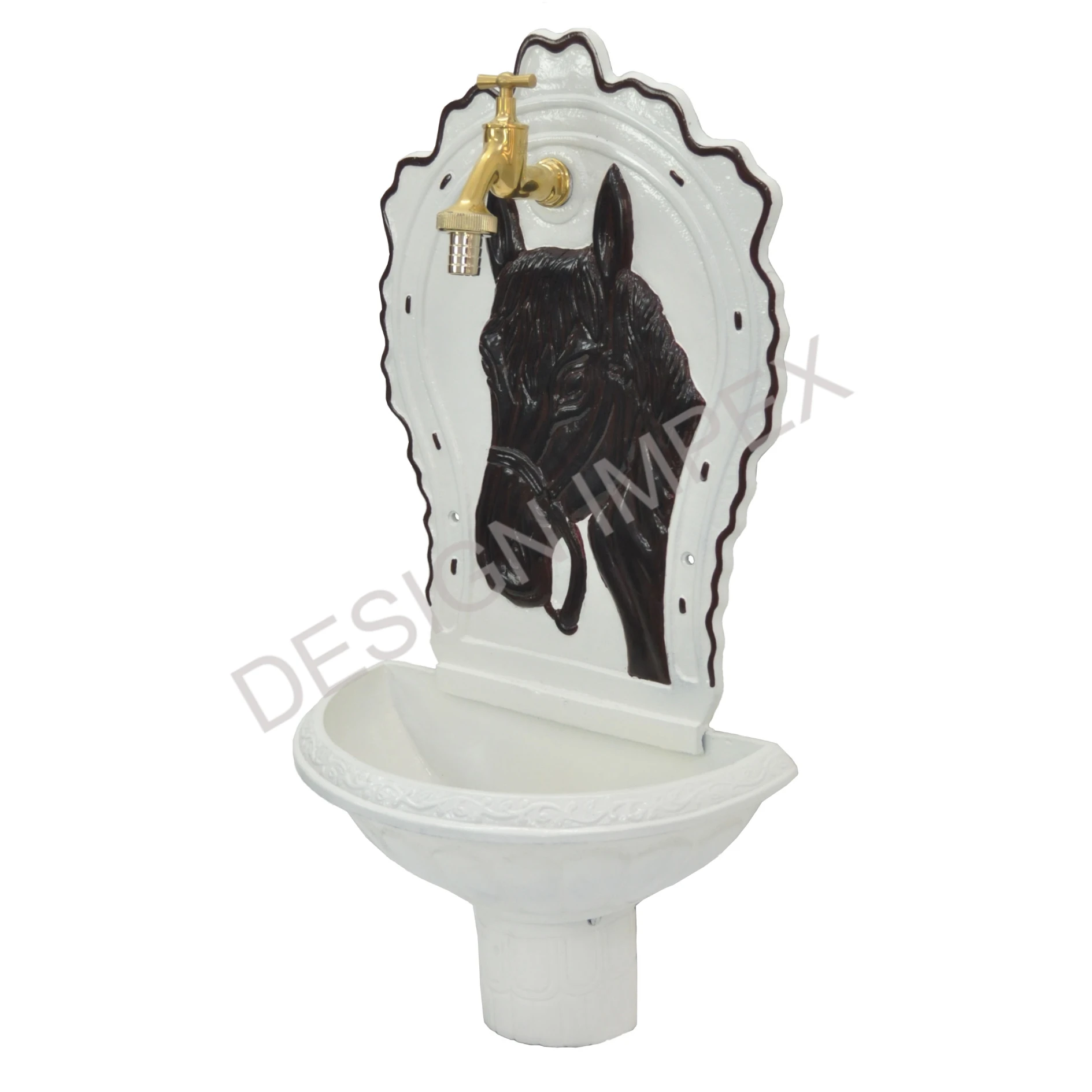 Wholesale Manufacture Of Garden Walls Mounted Wall Fountain Vintage Style New Elegant Outdoor Water Supply Utility With Basin