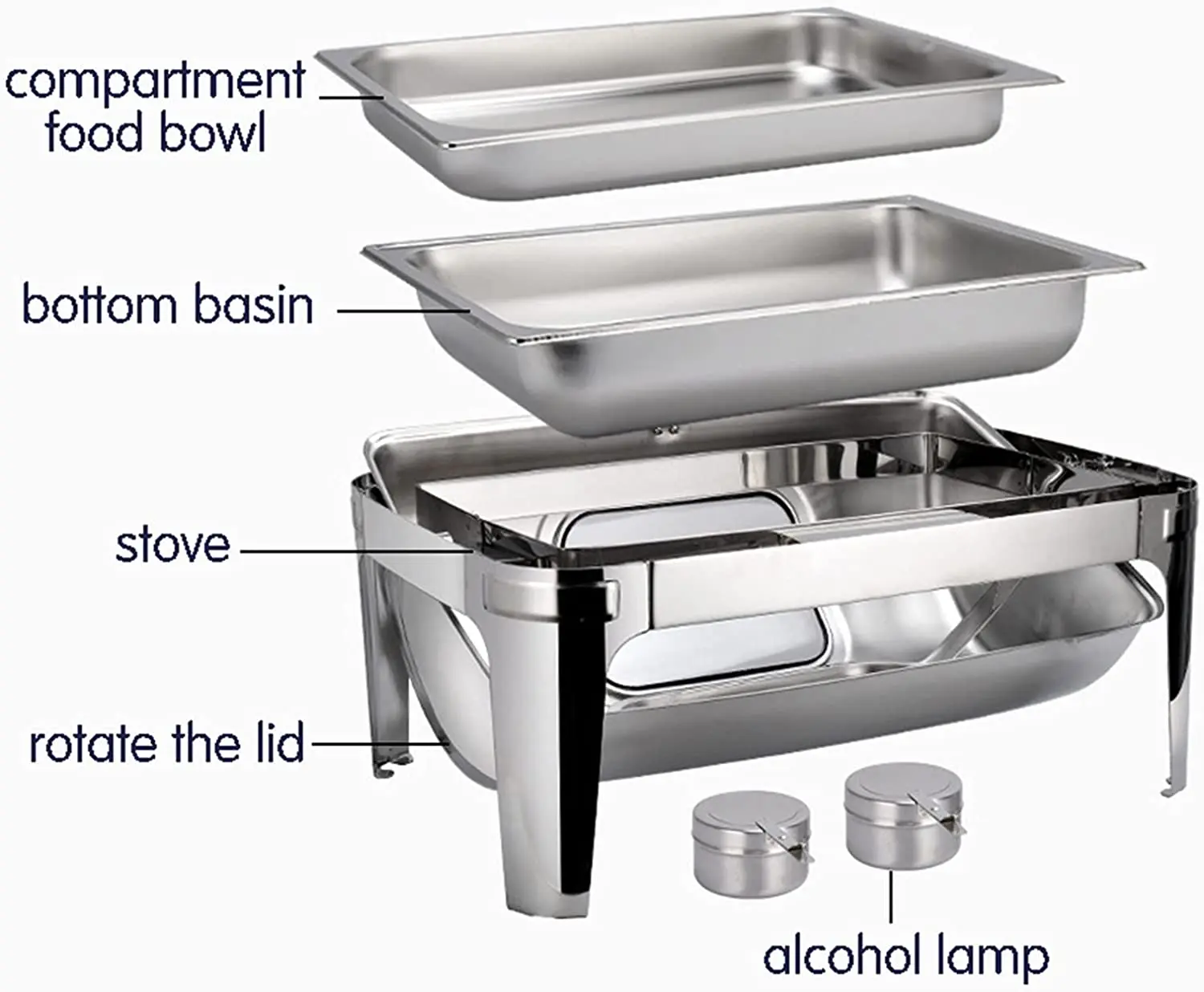 Оптовая продажа 9L в натуральную величину для еды сохраняющий тепло из нержавеющей стали чафер особенно китайского самовара со стандартом ISO & шведского стола набор с ножках