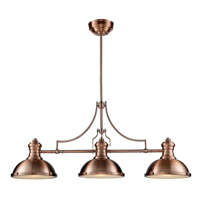 3-Light Pendant& Coffee Bronze Finished Chadwick Light Modern Chandelier Classic Kitchen Pendant Light Wholesale Manufacturer