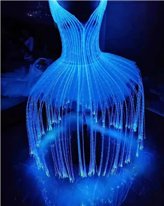 Fiber Optic Ballet Costume Skirt Luminous Dress Color Change Remote Control DIY Customized
