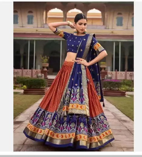 Лидер продаж платье с принтом Patola Lehenga Choli дупаттой новейшее дизайнерское в пакистанском стиле для дам свадеб и вечеринок