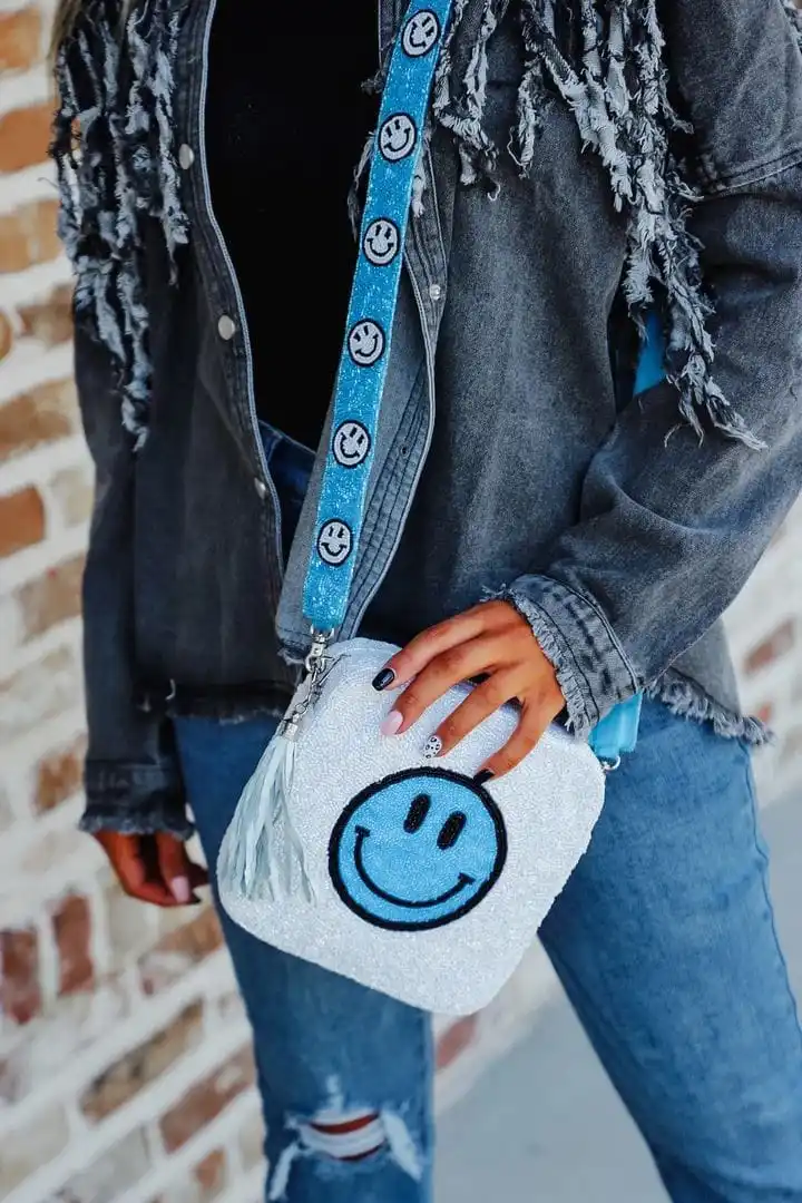 Fine Game Day Fashion Adjustable College Purse Beaded Belt Straps Customized Size Purse Straps for Sale