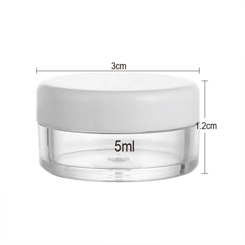 Colorful PS Small Capacity Plastic Face Cream Jar Lip Blam Pot Lip Scrub Container 5g Eye Cream Jar