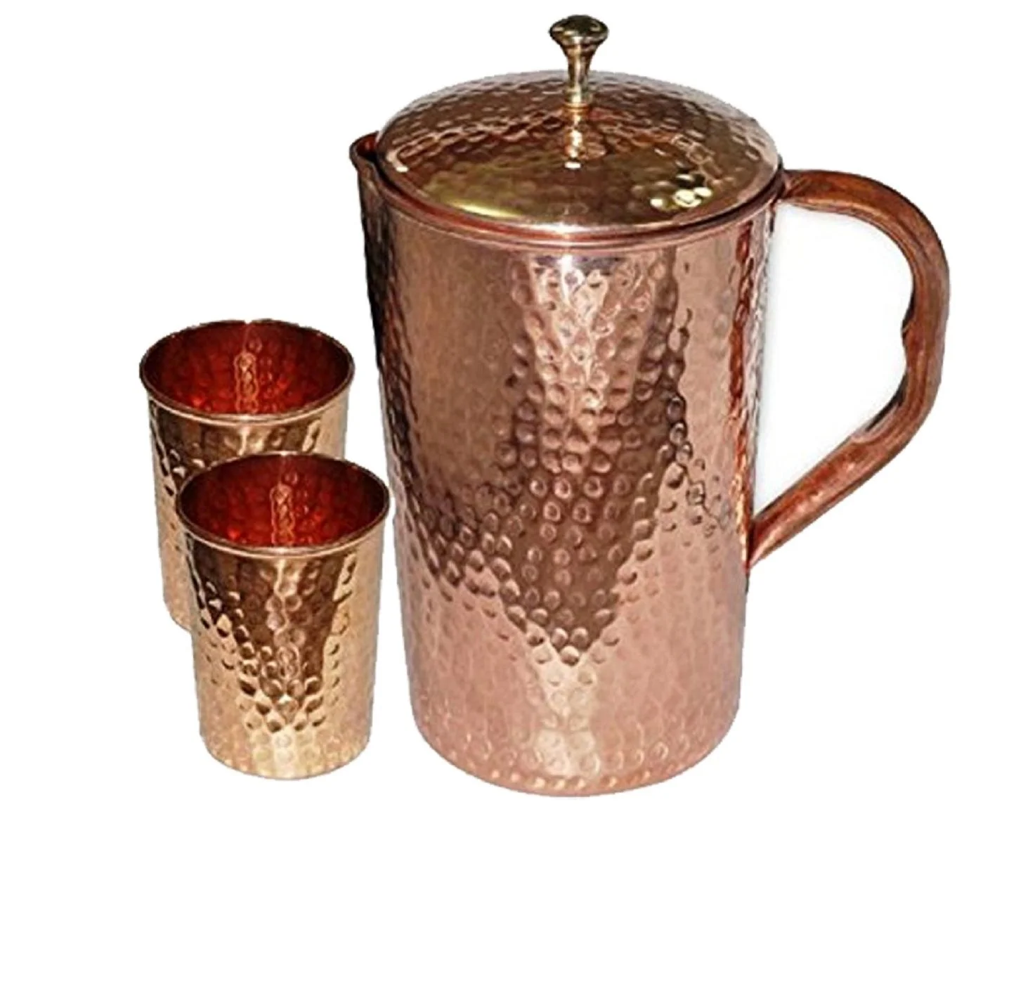 Drinkware Copper Hammered Copper Water Jug for Health Benefits from India handicraft low price at best price