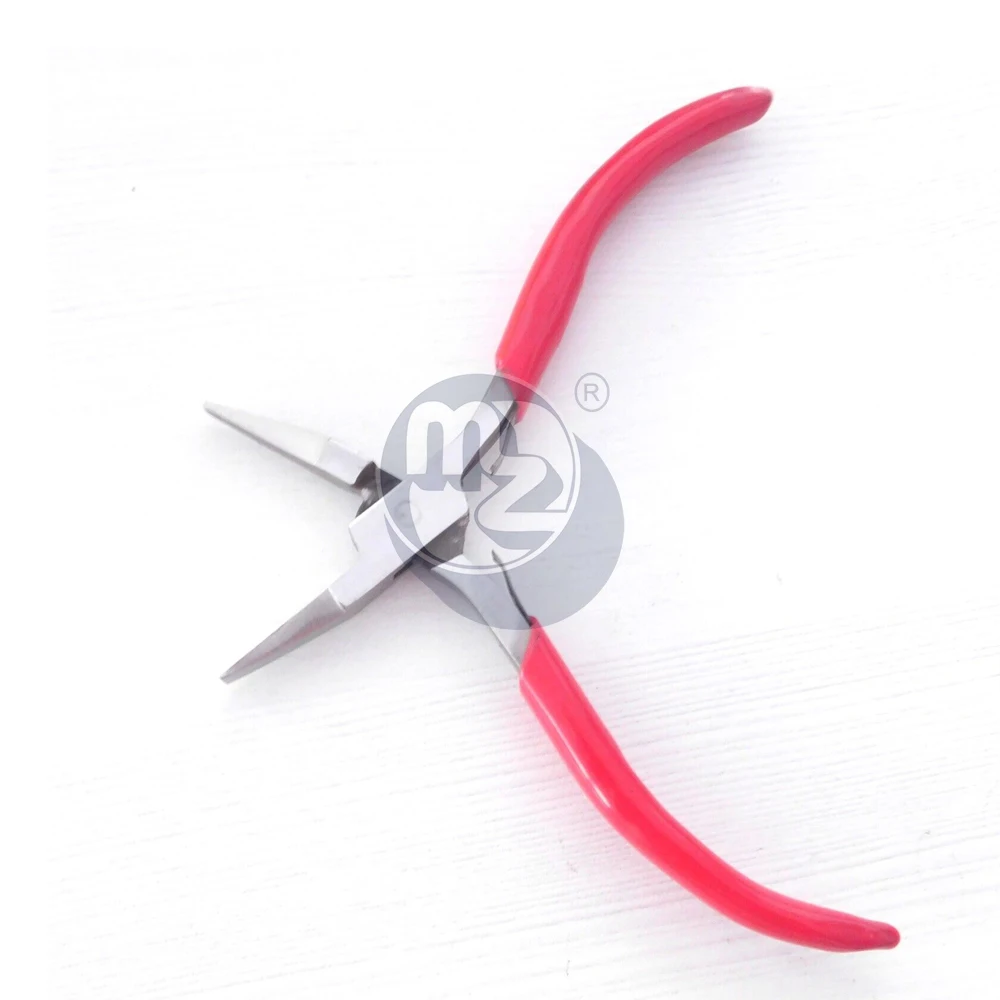 12 Cm Flat Needle Nose Pliers Custom Label Beading Wire Wrapping Stainless Steel Jewellery Design Repair Tool