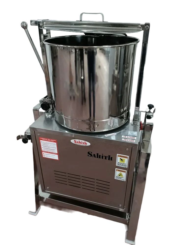 Sahith 15 Litre Stainless steel  Tilting  wet  Grinder with reliable gear box manufacturing  in India