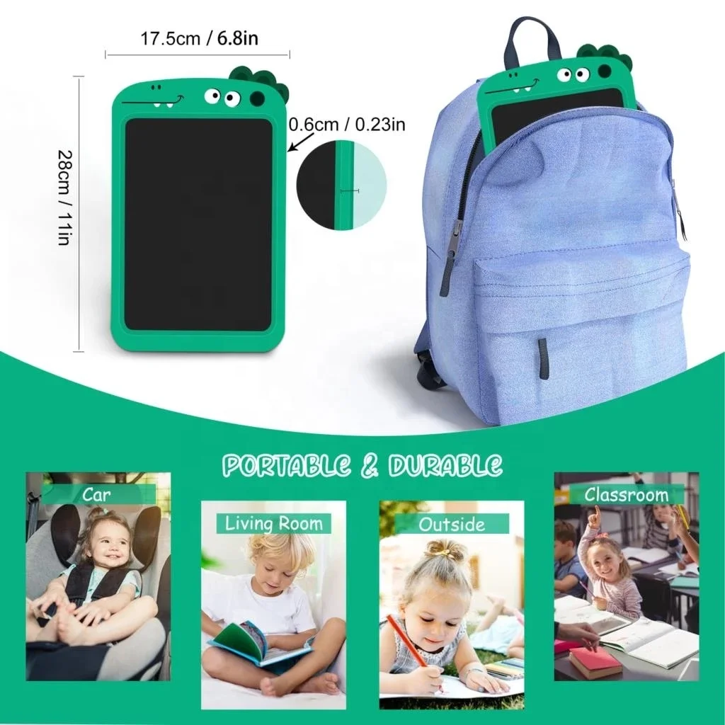 Samtoy 8.5 Inch Educational Portable Erasable Cartoon Drawing Toy Handwriting Board Magnetic Tablet IPad LCD Writing Board