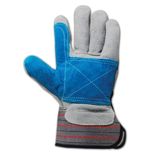 Double Palm Leather Gloves wears longer and provides extra protection over standard leather palm gloves Stiff rubberized safety