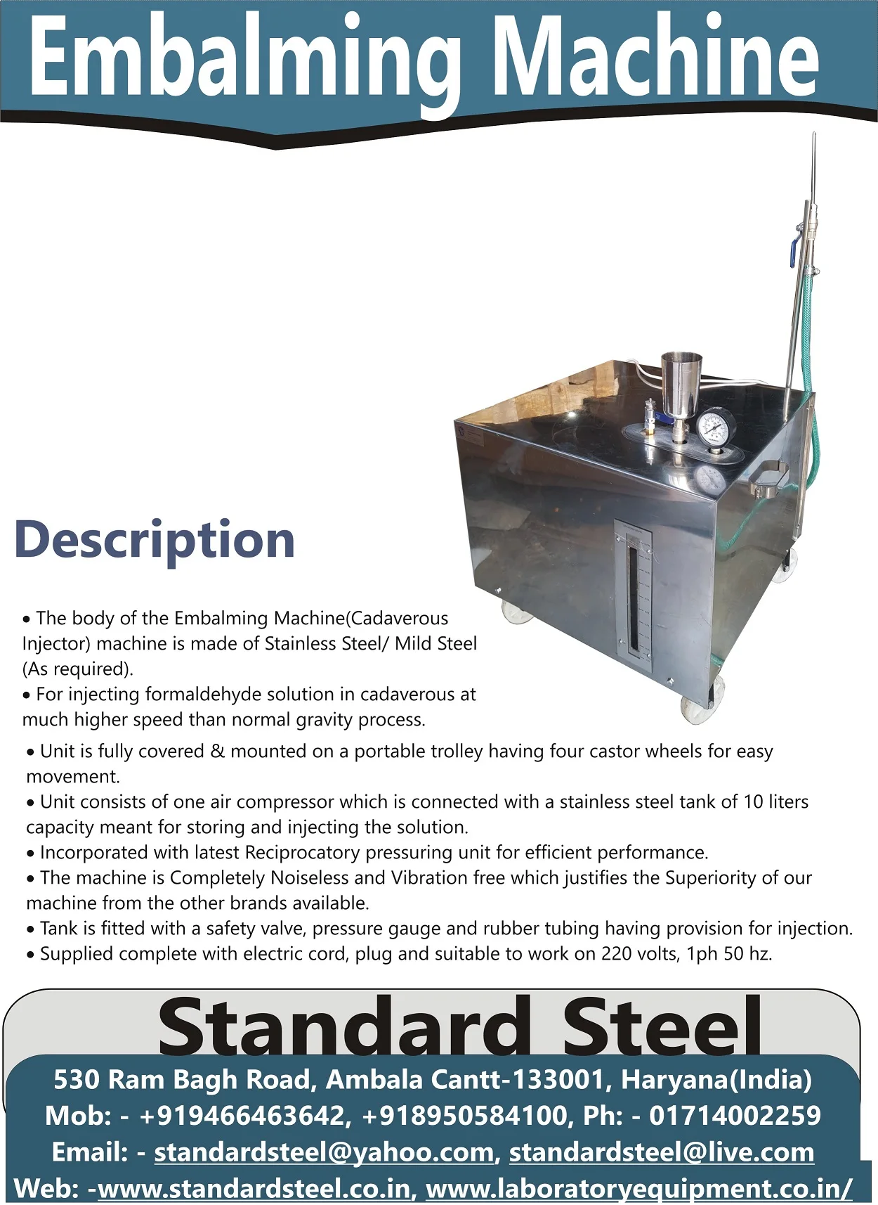 Stainless Steel Embalming Table hospital embalming sink cadaver formalin inject table body preservation Table