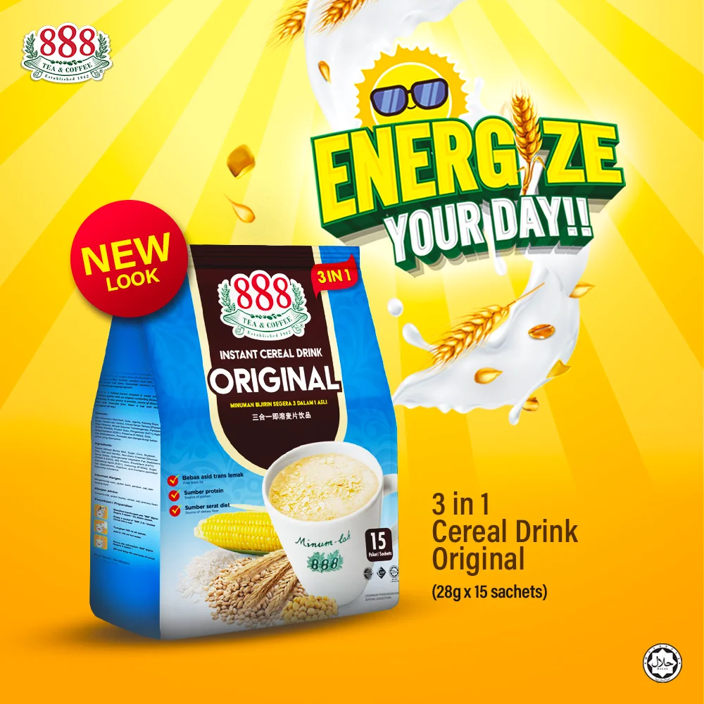 High In Nutrients 3 in 1 Instant Cereal Drink Original 15 Sachets Individual Pack Healthy For Breakfast