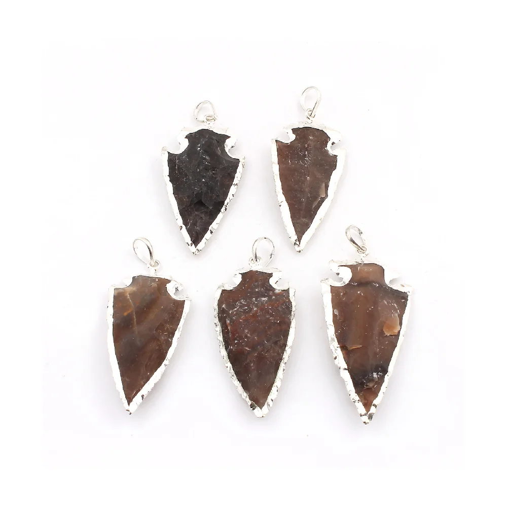 50mm SilverPlated Aroowhead Exclusive Best Price Handmade and Carved Fancy Fashion Jewelry Arrowhead Electroplated Pendant