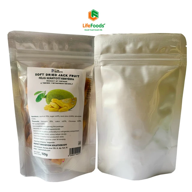 Natural healthy dried fruits snacks Soft dried jackfruit Lifefoods from Vietnam