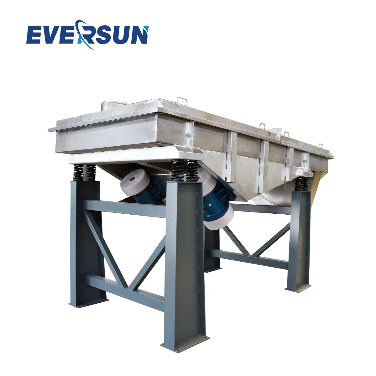 Industrial salt powder particle coarse material screening carbon steel linear screening machine