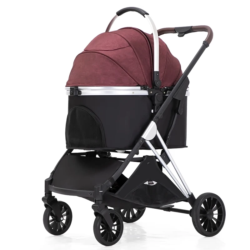 New design pet stroller with high quality small size pet dog EVA wheels with