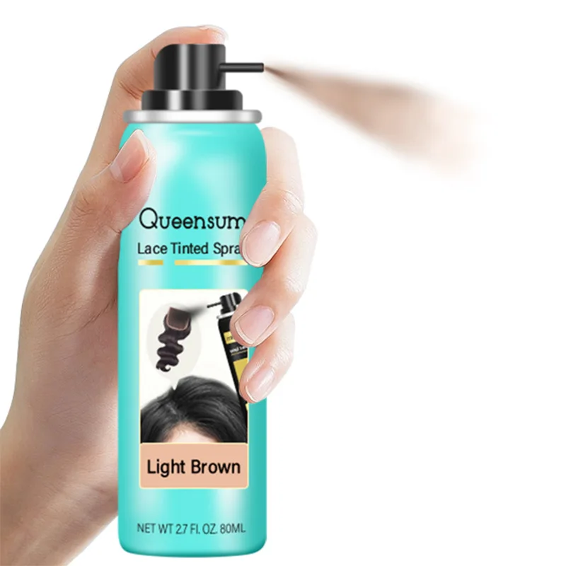 Seamless Lace Glue Hairpiece Frontals Wigs Adhesive Coloring Aerosol Customize Logo and Styling Mousse Tint Spray