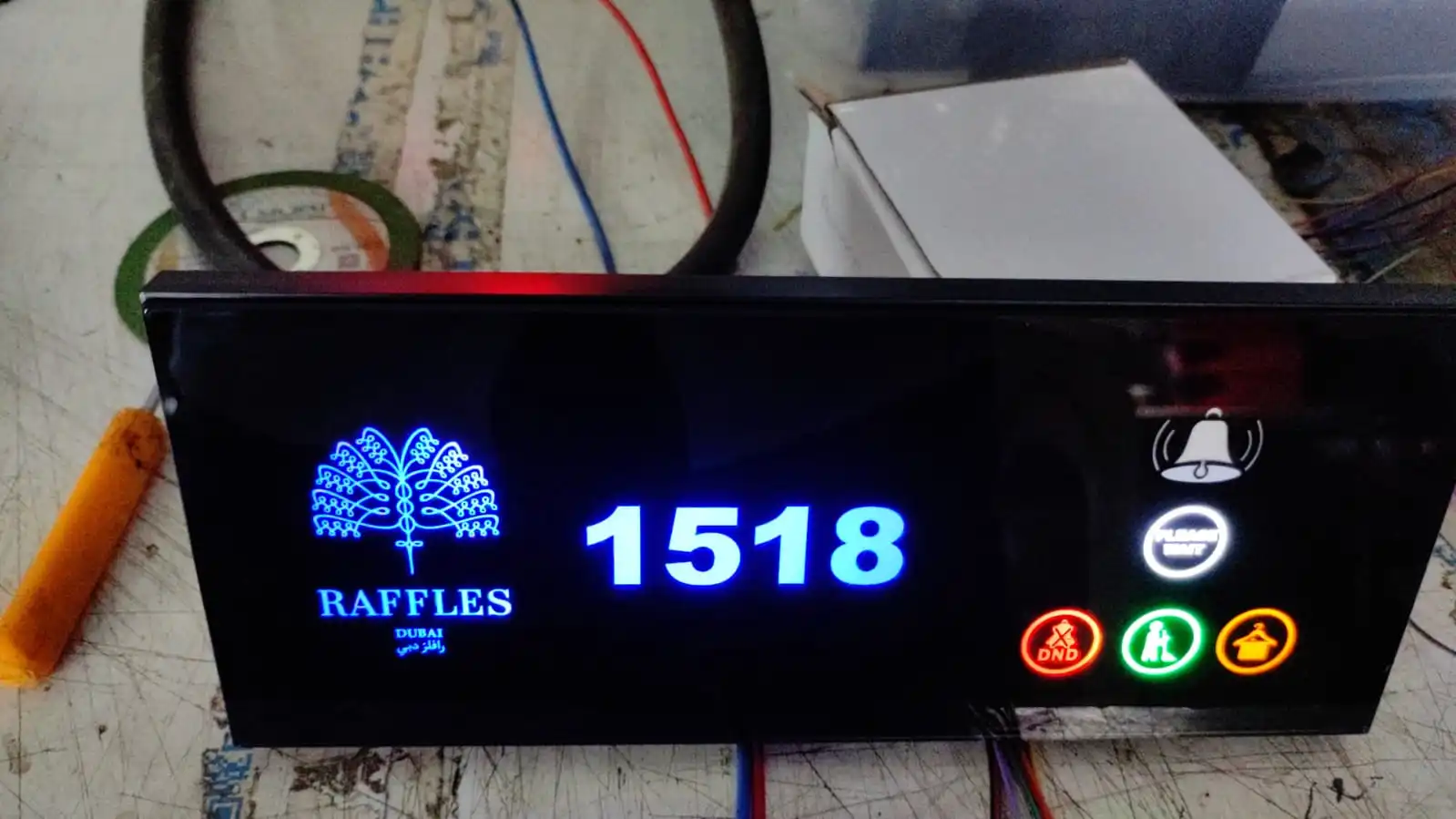 Smart Hotel Room Light Control System RCU Solution RS485 Dry Contact Touch Wall Switch GRMS