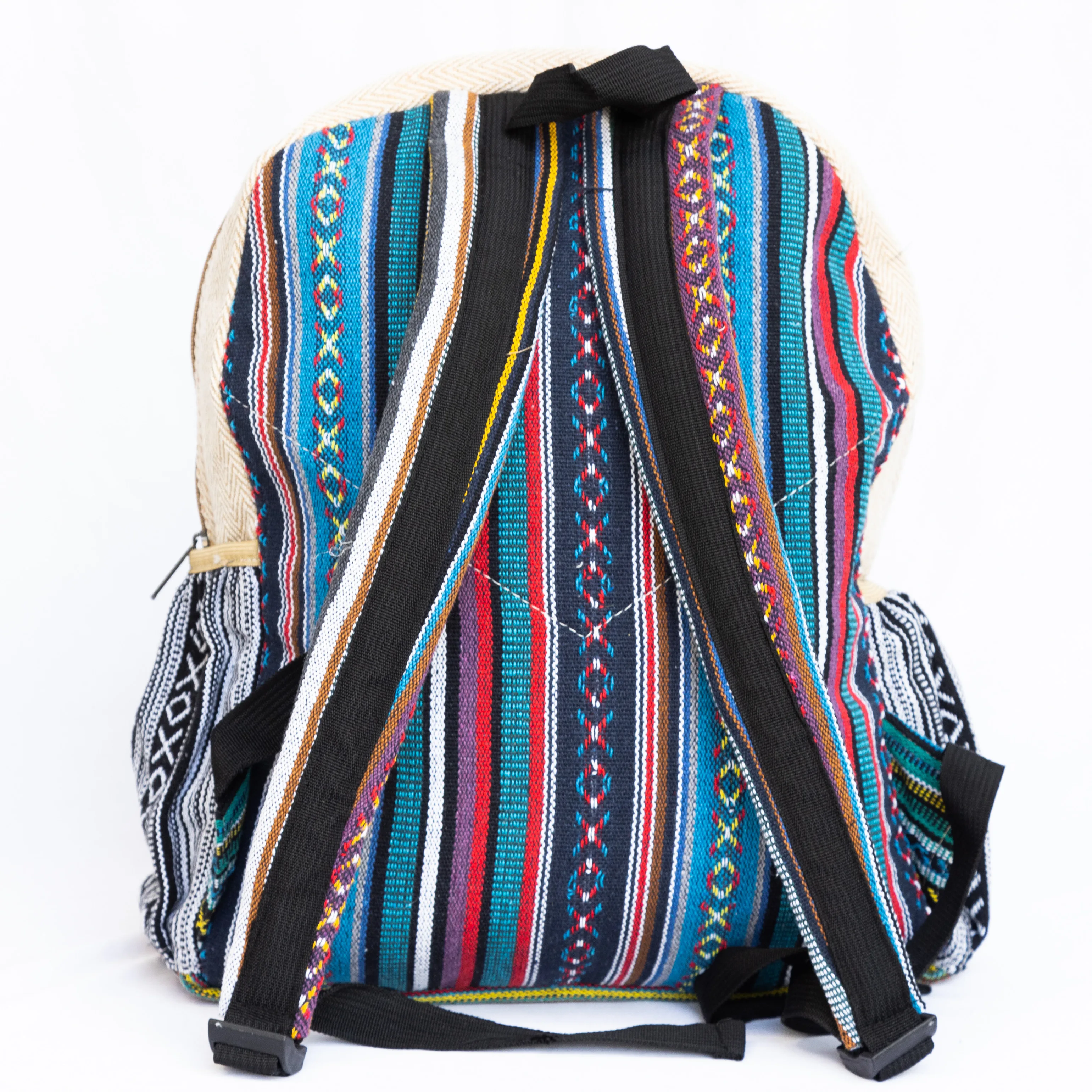 Mini Handmade Hemp Backpack from Nepal  Sustainable School and College Shoulder Bag