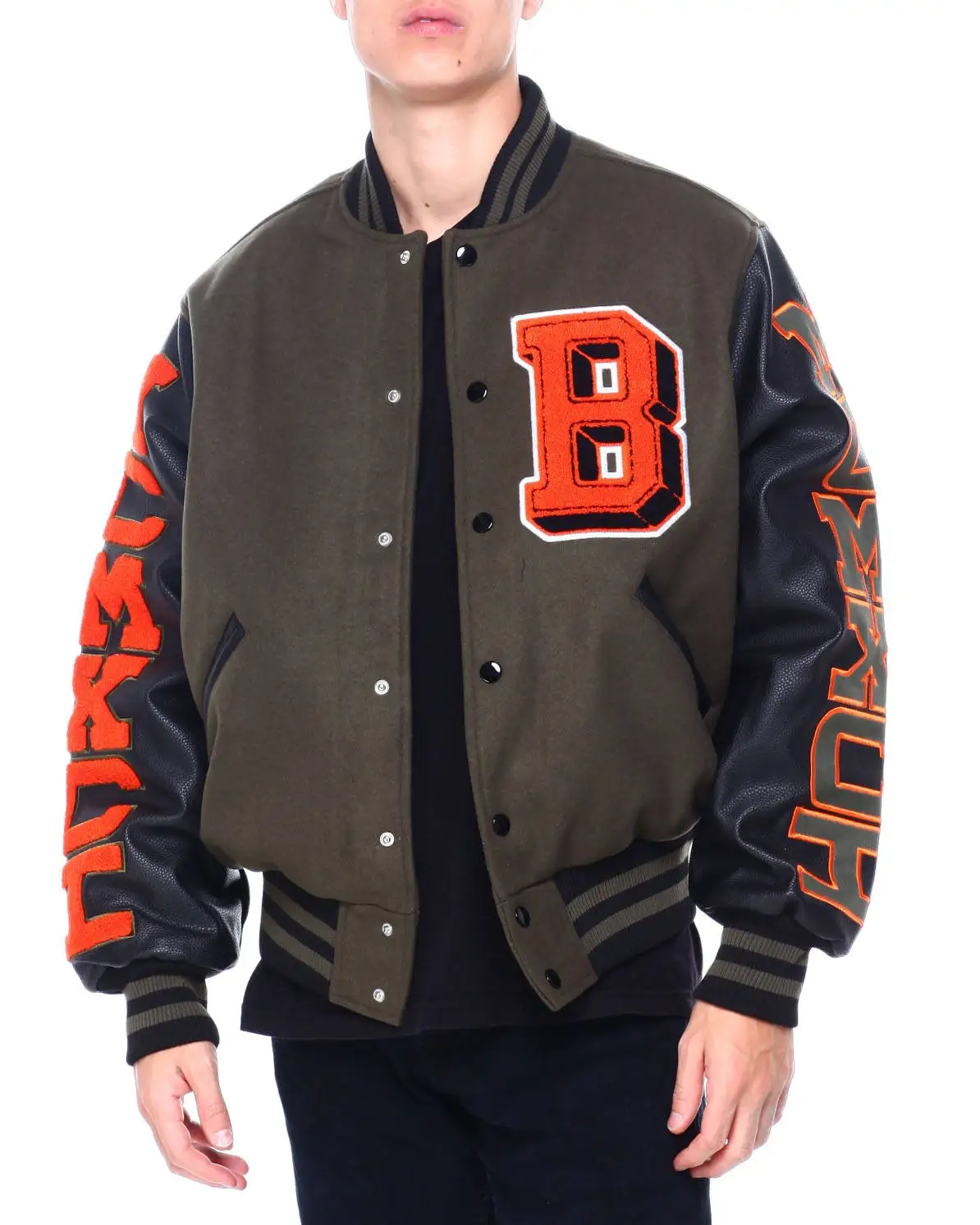 Varsity Jackets Custom Printing Long Sleeve Men Wool Jacket Men Plain Blank Varsity Letterman Jacket