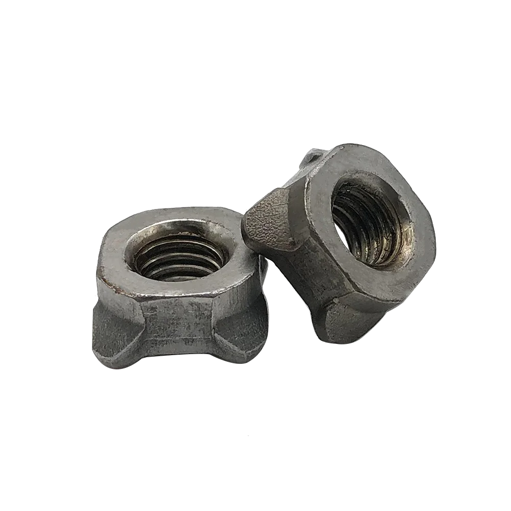 Wholesale Custom m5 m6 m8 m10 m16 m17 m20 pcb welded type nut three spot weld nuts suppliers