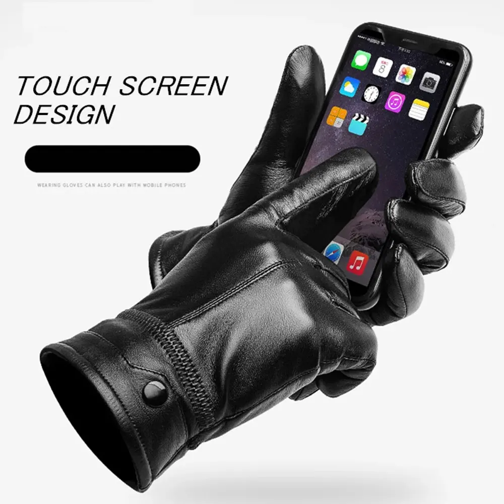 Customize Touch Screen Gloves Genuine Leather New Style Pure Leather Fashion Driving Dressing Gloves