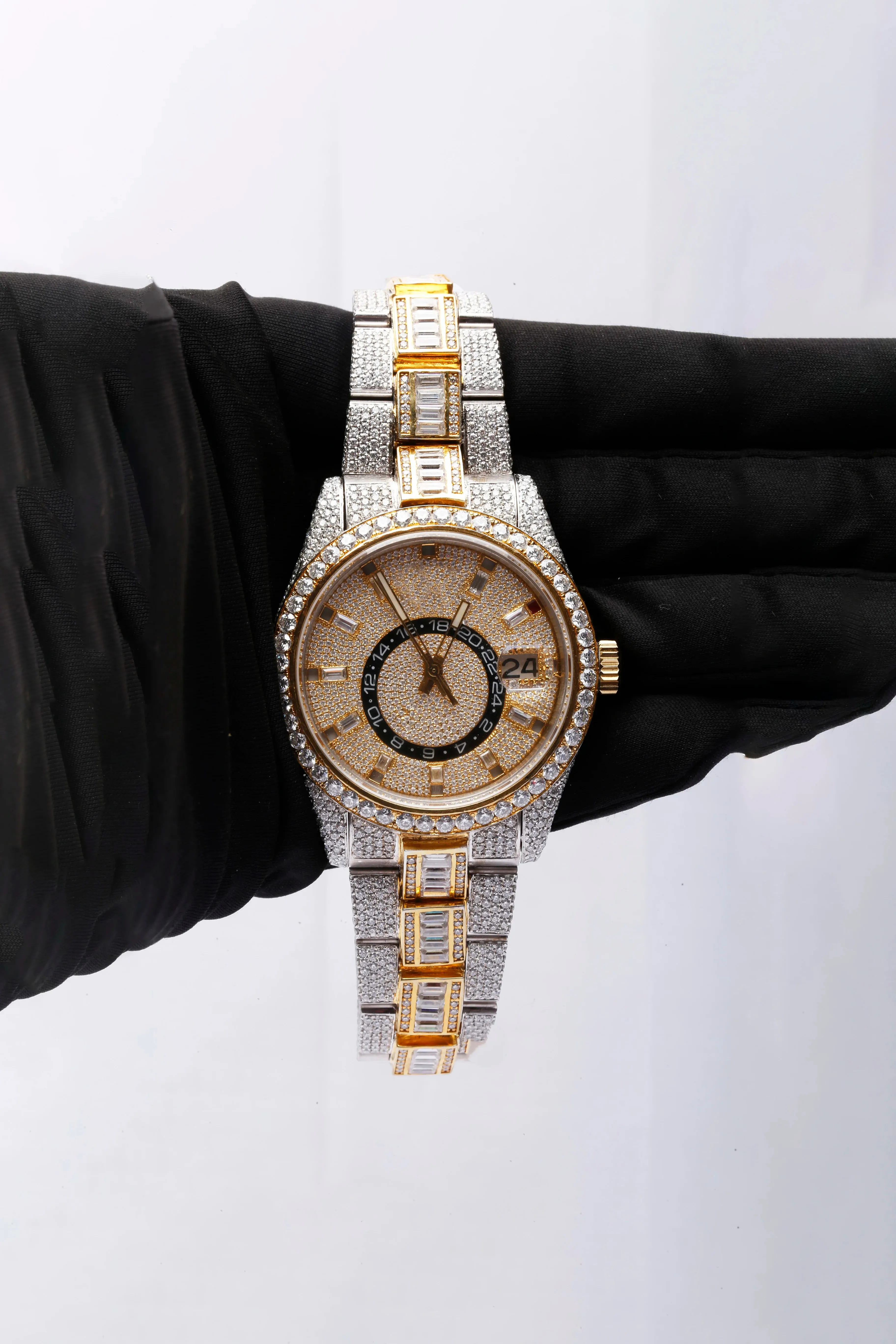 GIA Certified Lab Grown Diamond Titanium Mechanical Watches Hip Hop Diamond VVS Moissanite Mechanical Automatic Watches For Mens