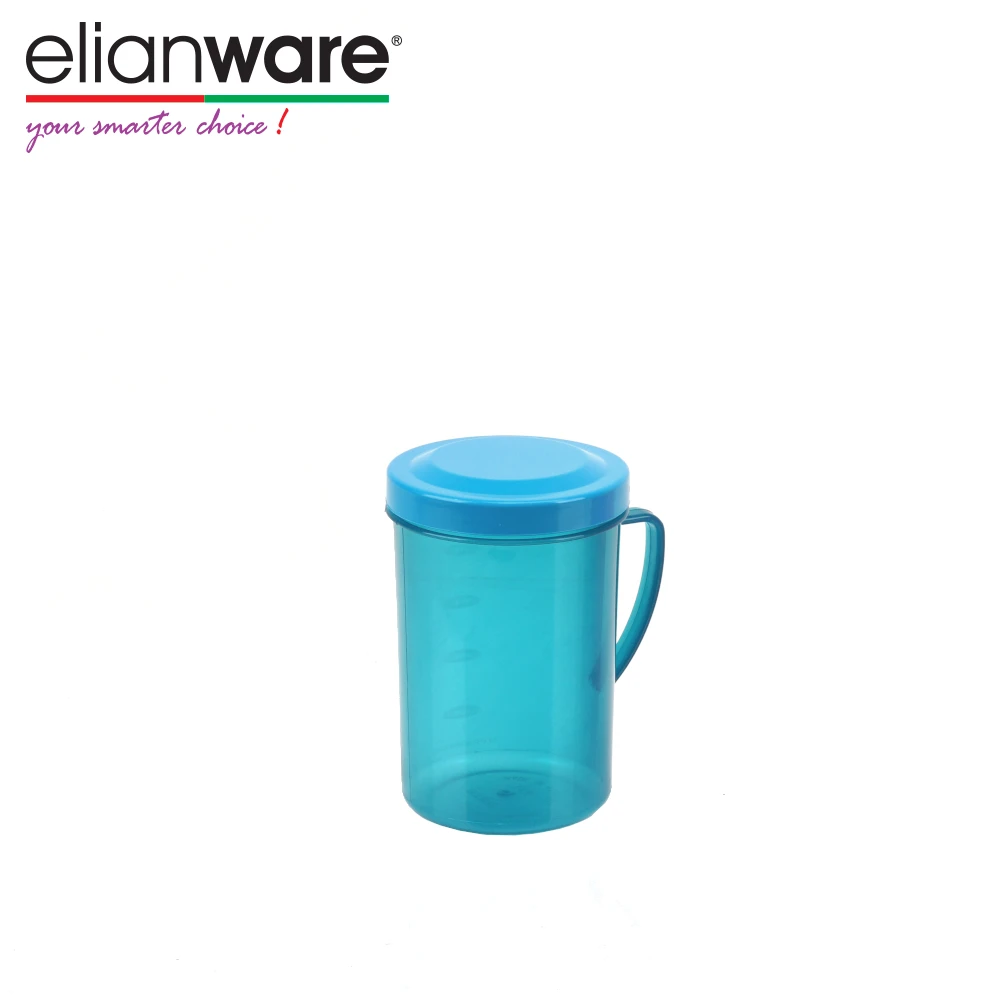 Elianware BPA Free Polypropylene (PP) Plastic Custom Logo Easy to Carry and Travel Drinking Water Bottle with Handle