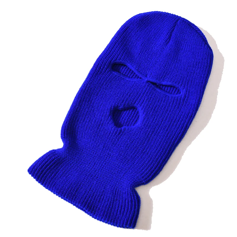 Popular Demand In Stock Men 100% Acrylic 3 Holes Knitted Balaclavas Custom Full Face Cover Ski Masks For Sale In Low MOQ