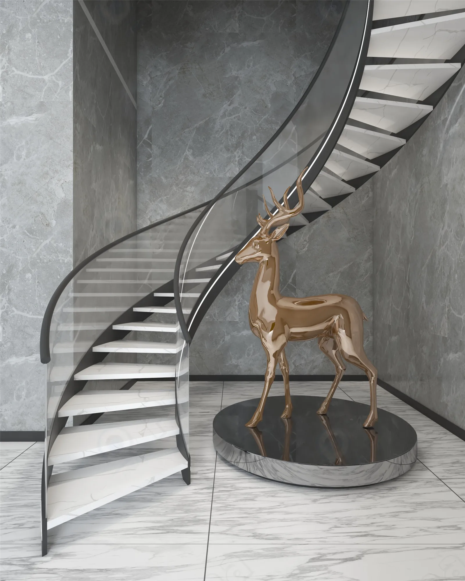 Горячая Распродажа лестница 3d Коммерческая архитектура дизайн интерьера