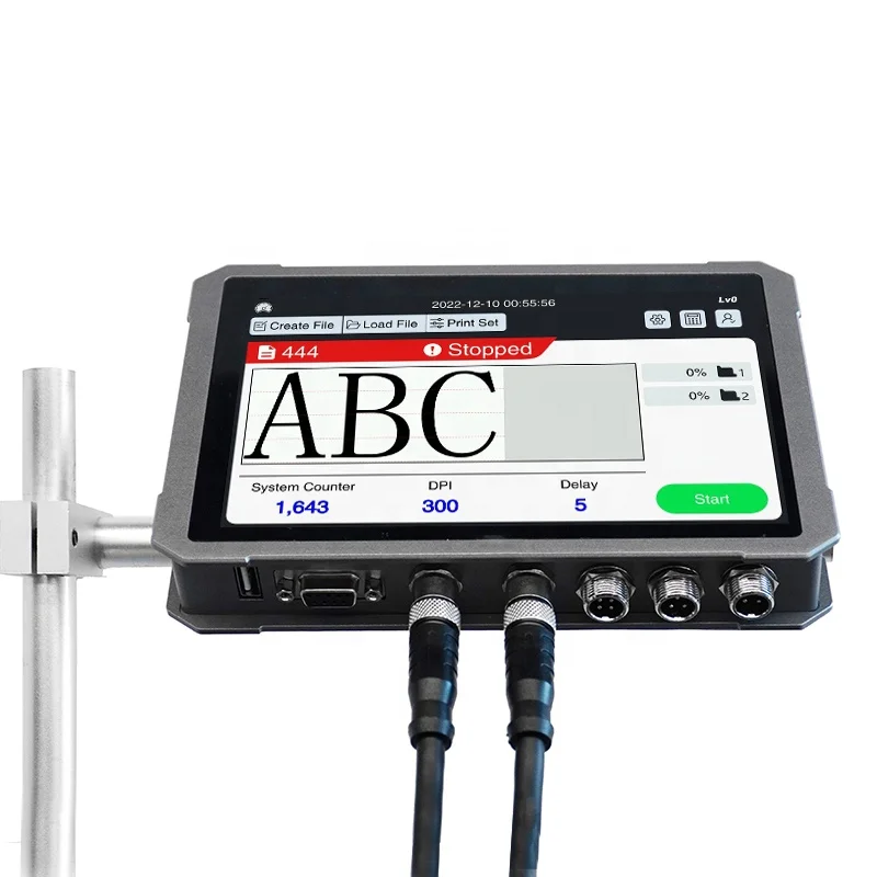 Logo Date Expiry Date Coder Bar code Time Stamp Printer Industrial Inkjet Printing Coding Machine For Plastic Pet Bottle Label