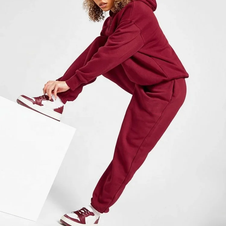 Wholesale High Quality Low MOQ Winter Casual Clothing Cord Sets Women Custom Oversized Tracksuit Manufacturers