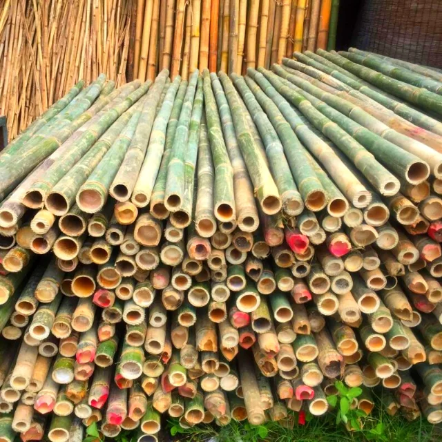 Высококачественный деревянный шест из необработанного бамбука/бамбуковые стержни из натурального волокна