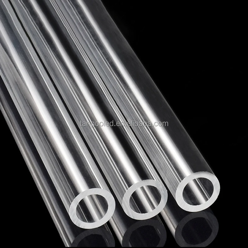 customized plexiglass tube transparent acrylic tube pmma pipe for LED lighting high quality plastic extrusion