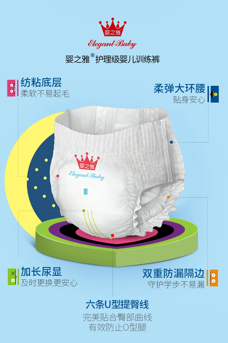 Disposable Baby Diaper Pants from Baby Diapers OEM Factory in Hangzhou Japanese Soft Plain Top XXL Channel Hot Anti Style Fabric