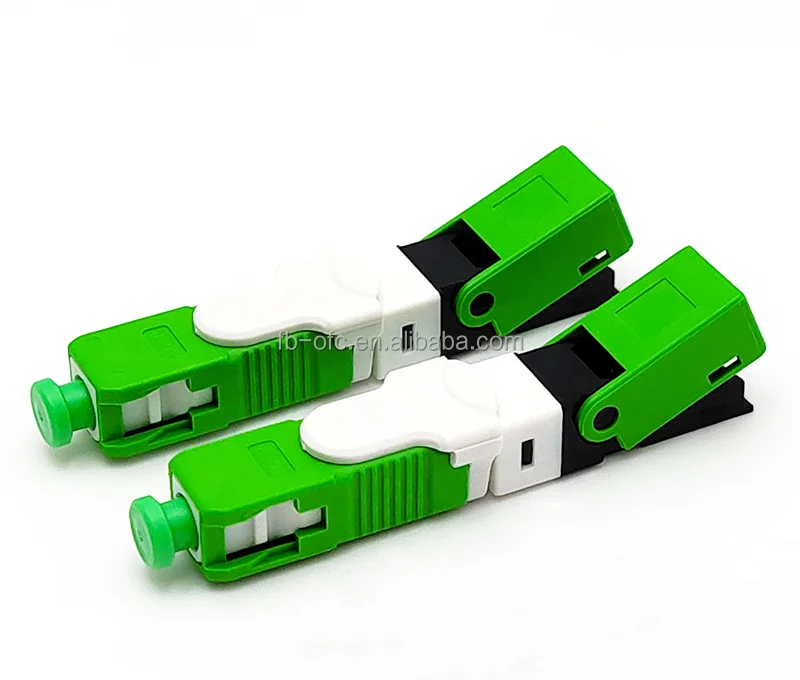 Optical Fiber Low Loss Single Mode Fast Connector SC APC/UPC SC/APC Quick-Mount Connector Universal FTTH Fiber Optic