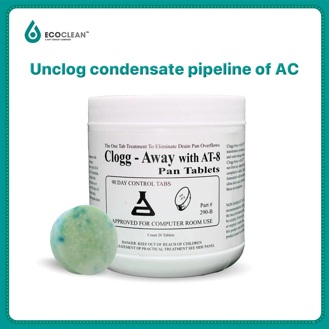 Air Conditioner Cleaning Tablets For Instantly Unclog Condenser Pipe- 12.4  gram/ tablet