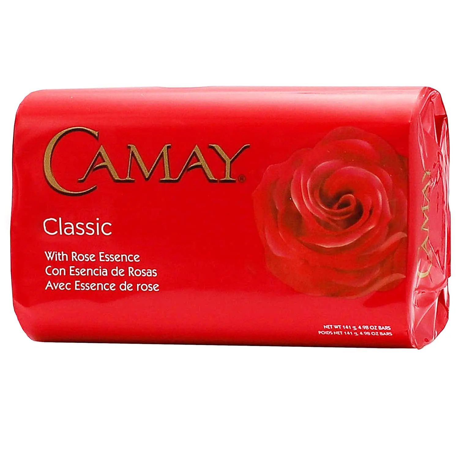 Camay Classic Bar Soap - Enriched with Rose Essence - 4.98 Ounce Bars - Pack of 6 - Delicate Fragrance, Gentle