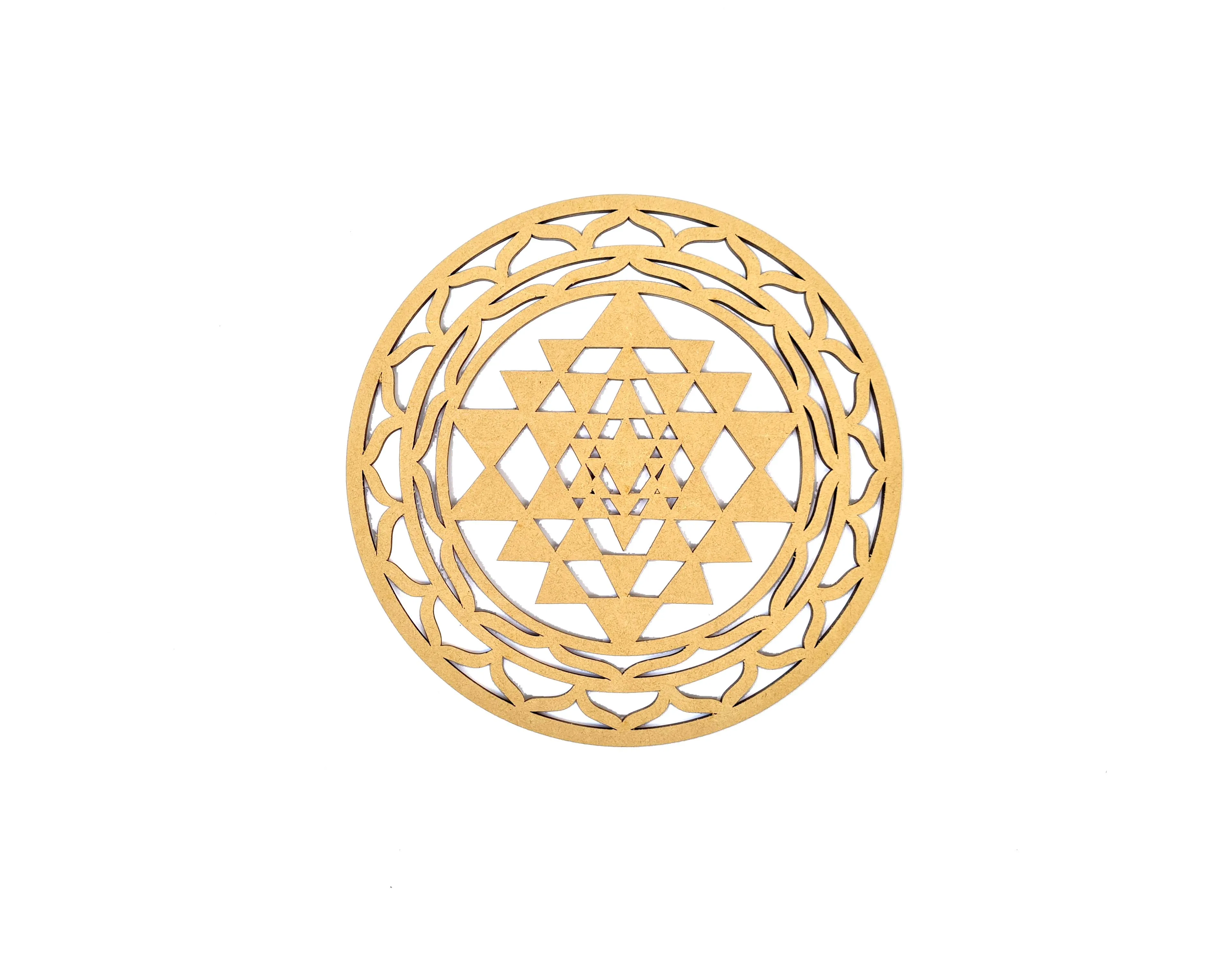 Sri Yantra Crystal Grid Wall Art Hanging Wood Sacred Geometry Wall Decor Wall Sculpture Meditation Energy Balance Zen Oriental