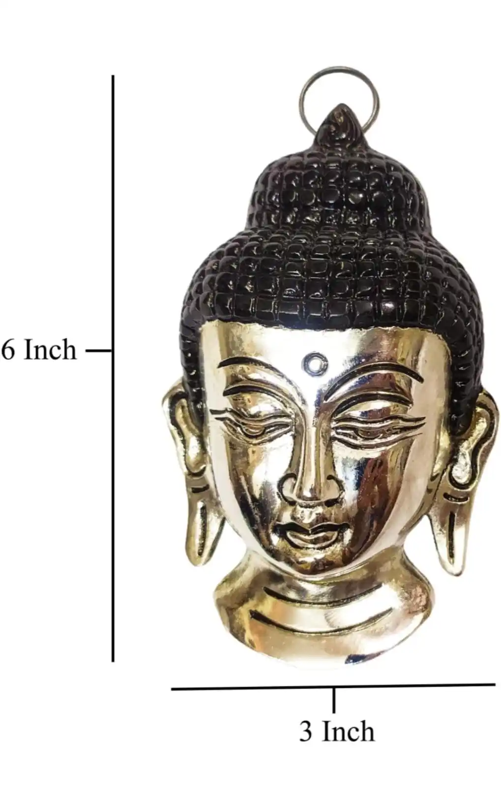 Resin meditation Buddha head religious decoration home statue