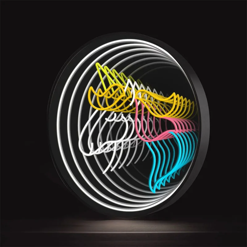 Factory Custom Infinity Mirror Led Neon Signs High Quality Acrylic Mirror Sheet Neonart LED Sign