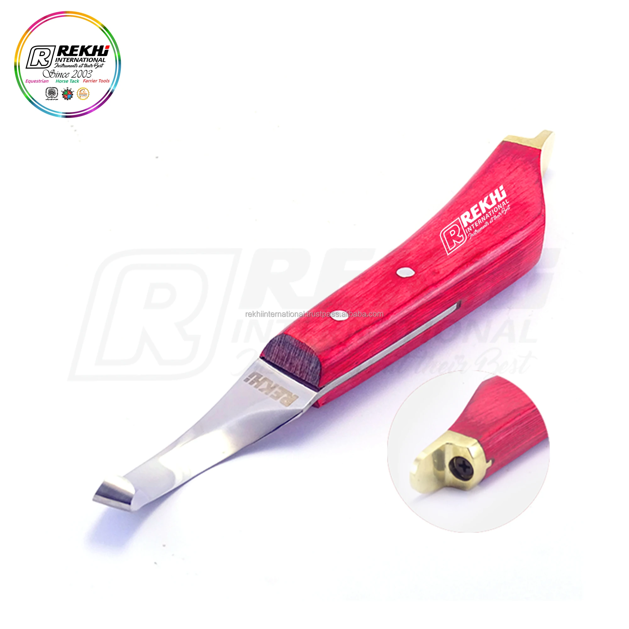 Нож для копыт, с латунным верхом