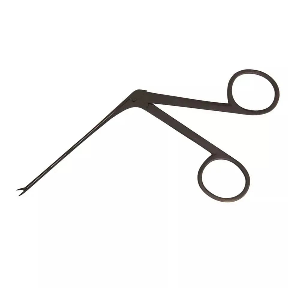 CE ISO 13485 Hot Sale High Quality Germen Stainless Steel Fuller Crocodile Action Forceps Straight Black ENT Surgical Instrument