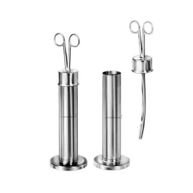 High Quality Wholesale Price Medical Supply Instrument Forceps Jar 75x175mm Hospital Hollow ware Thermometer Jars by LIVERFORT