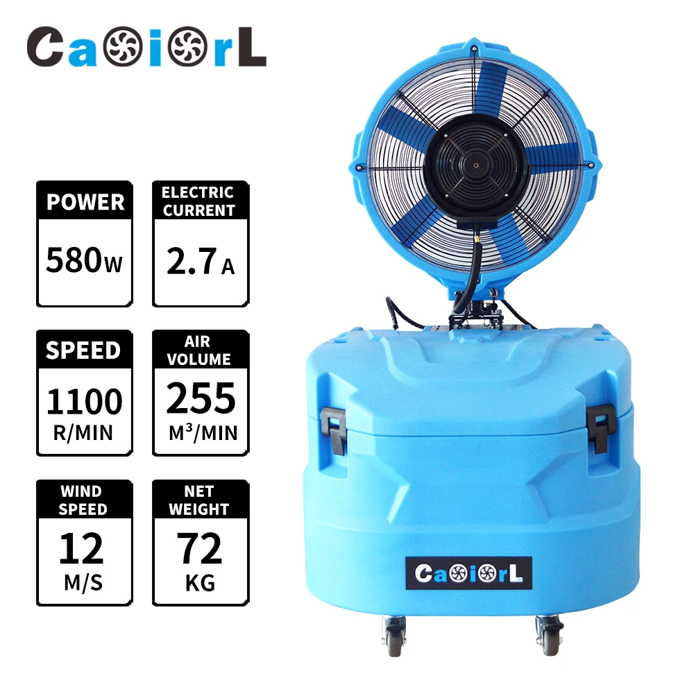 103 Gallon High Velocity Industrial Water Mist Fan Portable Evaporative Misting Coolers Oscillating Evaporative Cooling Fan