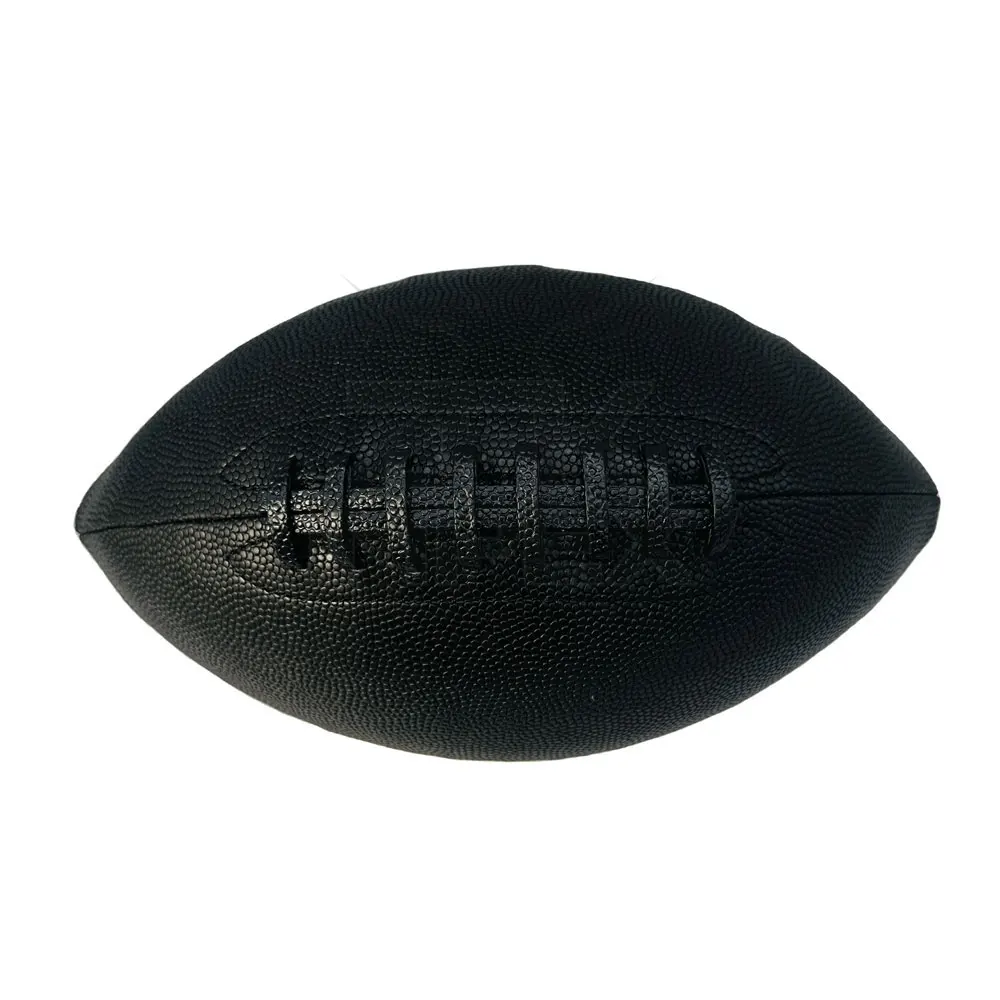 Wholesale Sports Playing Rugby Ball Customized Latest Design Black Leather Personalized Outdoor Official Size Weight Rugby Ball